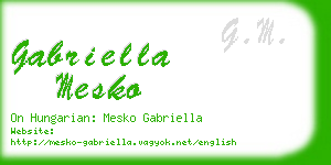 gabriella mesko business card